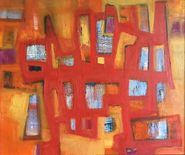 toile abstrait artiste peintre couleurs