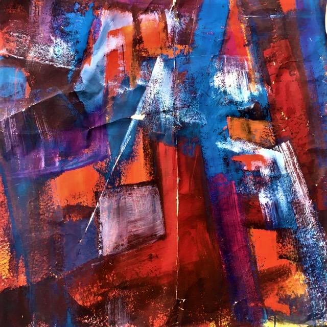 toile artiste peintre abstrait couleurs