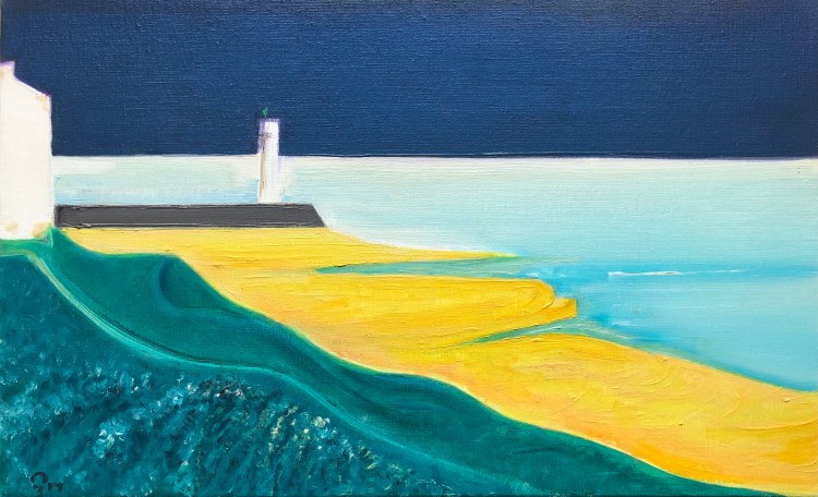 toile artiste décoration port mer bretagne