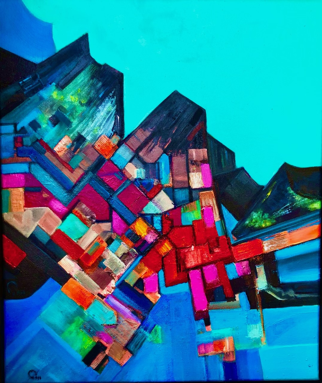 toile artiste peintre abstrait