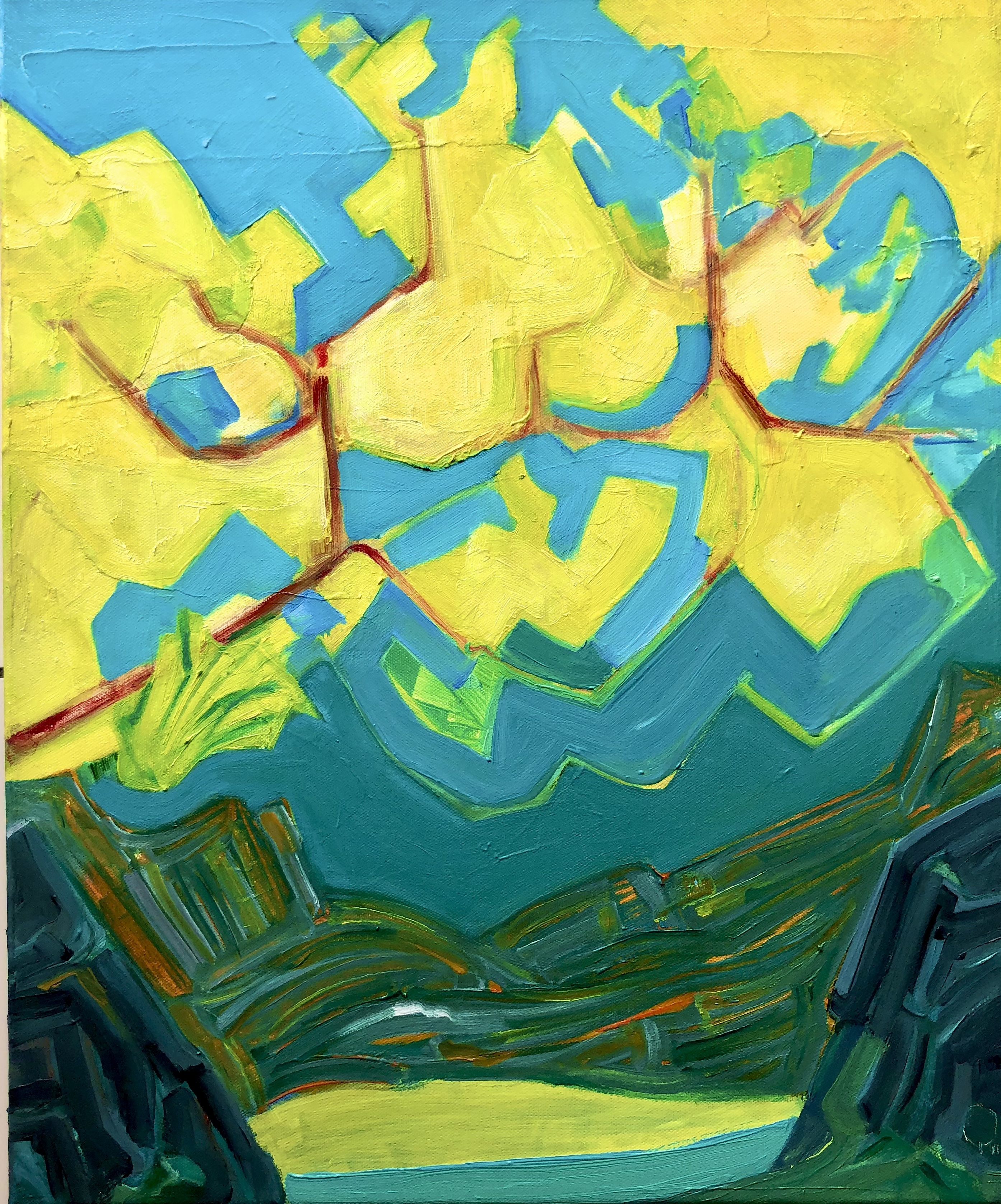 artiste peintre toile abstrait décoration 