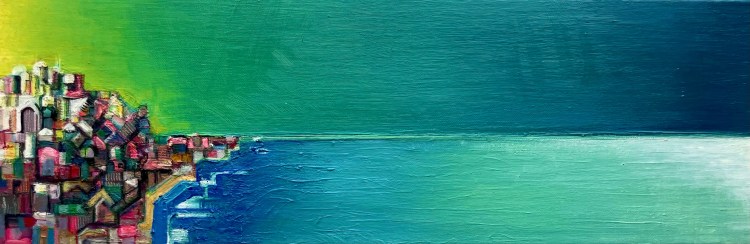 toile artiste décoration paysage mer